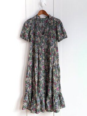 Odd Molly Scandinavian Floral Midi Dress - S/M